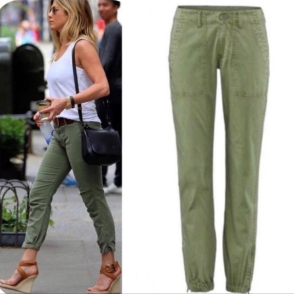 CABI Olive Green The Traveler Ankle Zip Jogger Pants Style 5076 Size 4